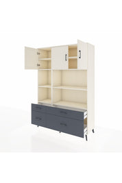 Hyperion Dolap 8 Raflı 4 Çekmeceli 3 Kapaklı 132x44x195 Aytaşı-Aytaşı/Antrasit