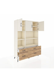 Hyperion Dolap 8 Raflı 4 Çekmeceli 3 Kapaklı 132x44x195 Aytaşı-Aytaşı/Çam