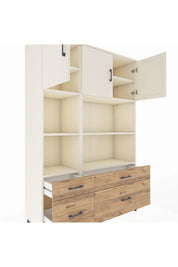 Hyperion Dolap 8 Raflı 4 Çekmeceli 3 Kapaklı 132x44x195 Aytaşı-Aytaşı/Çam