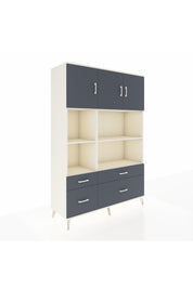 Hyperion Dolap 8 Raflı 4 Çekmeceli 3 Kapaklı 132x44x195 Aytaşı-Antrasit/Antrasit