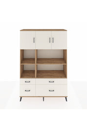 Hyperion Dolap 8 Raflı 4 Çekmeceli 3 Kapaklı 132x44x195 Çam-Aytaşı/Aytaşı