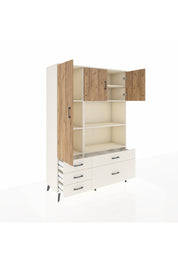 Hyperion Dolap 7 Raflı 5 Çekmeceli 3 Kapaklı 132x44x195 Aytaşı-Çam/Aytaşı