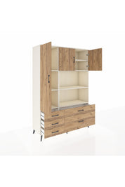 Hyperion Dolap 7 Raflı 5 Çekmeceli 3 Kapaklı 132x44x195 Aytaşı-Çam/Çam