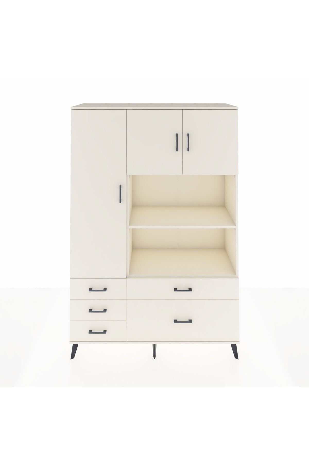 Hyperion Dolap 7 Raflı 5 Çekmeceli 3 Kapaklı 132x44x195 Aytaşı-Aytaşı/Aytaşı