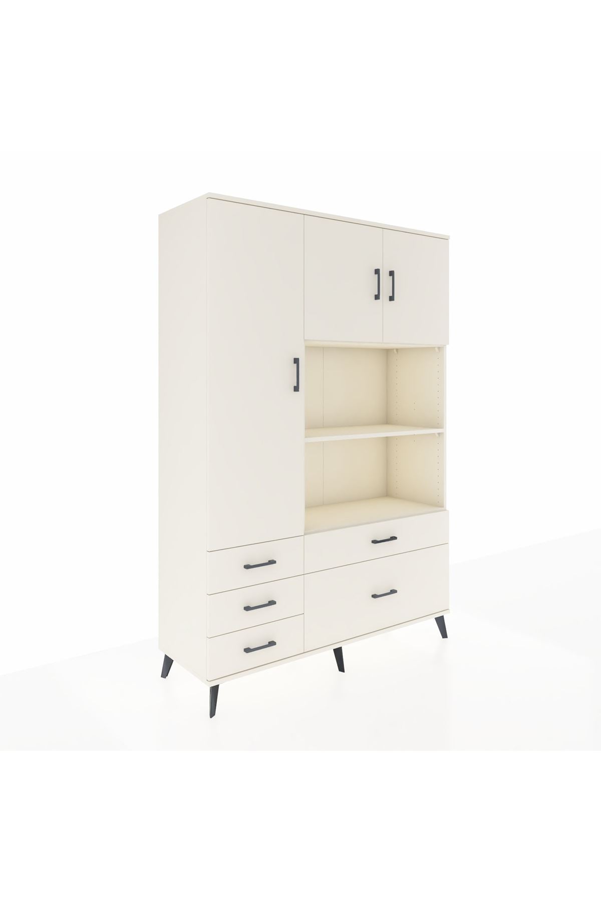 Hyperion Dolap 7 Raflı 5 Çekmeceli 3 Kapaklı 132x44x195 Aytaşı-Aytaşı/Aytaşı