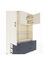 Hyperion Dolap 7 Raflı 5 Çekmeceli 3 Kapaklı 132x44x195 Aytaşı-Aytaşı/Antrasit