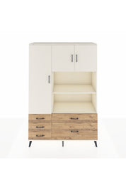 Hyperion Dolap 7 Raflı 5 Çekmeceli 3 Kapaklı 132x44x195 Aytaşı-Aytaşı/Çam