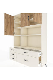 Hyperion Dolap 8 Raflı 5 Çekmeceli 3 Kapaklı 132x44x195 Aytaşı-Çam/Aytaşı