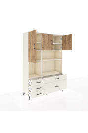 Hyperion Dolap 8 Raflı 5 Çekmeceli 3 Kapaklı 132x44x195 Aytaşı-Çam/Aytaşı