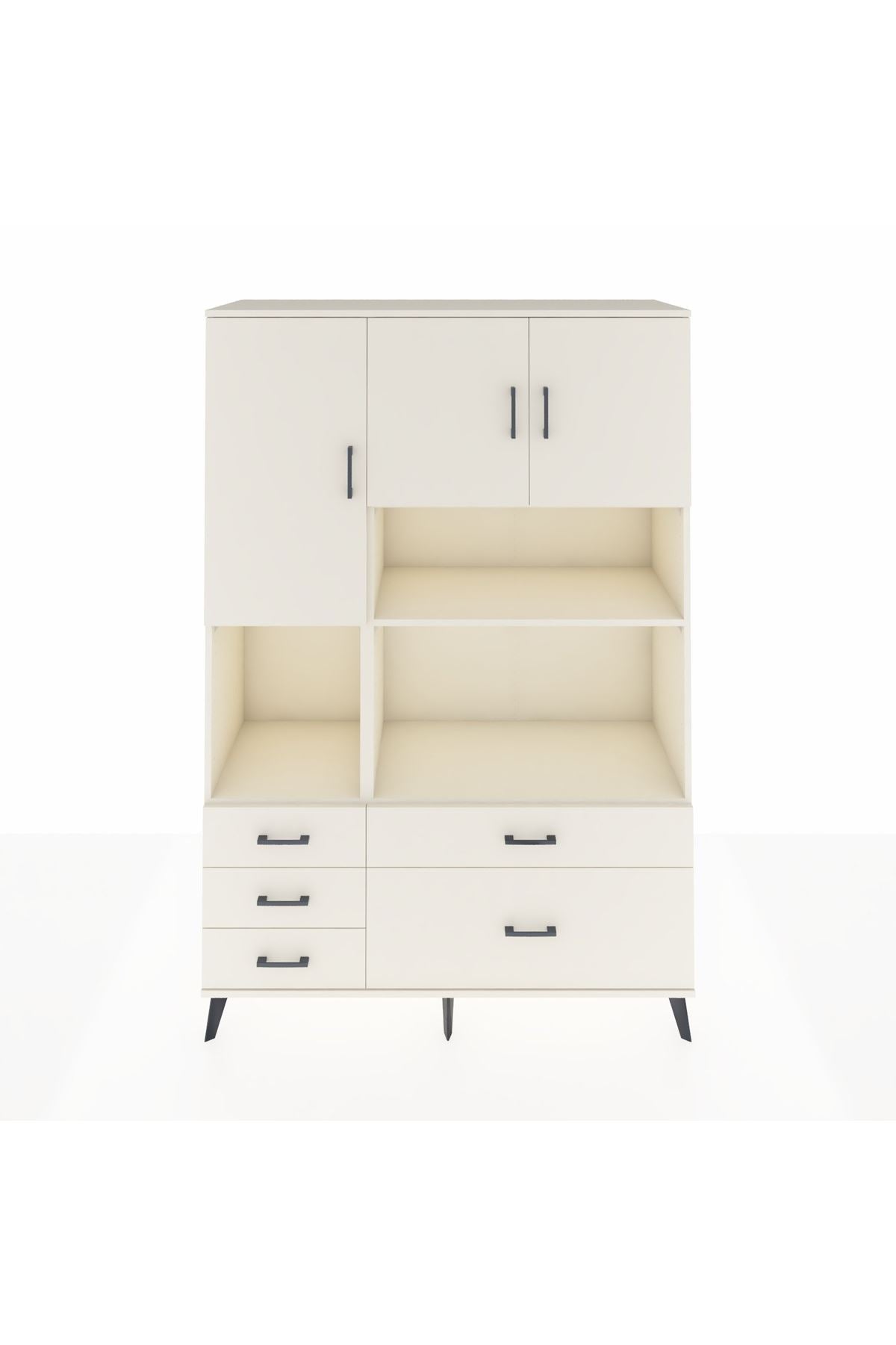 Hyperion Dolap 8 Raflı 5 Çekmeceli 3 Kapaklı 132x44x195 Aytaşı-Aytaşı/Aytaşı