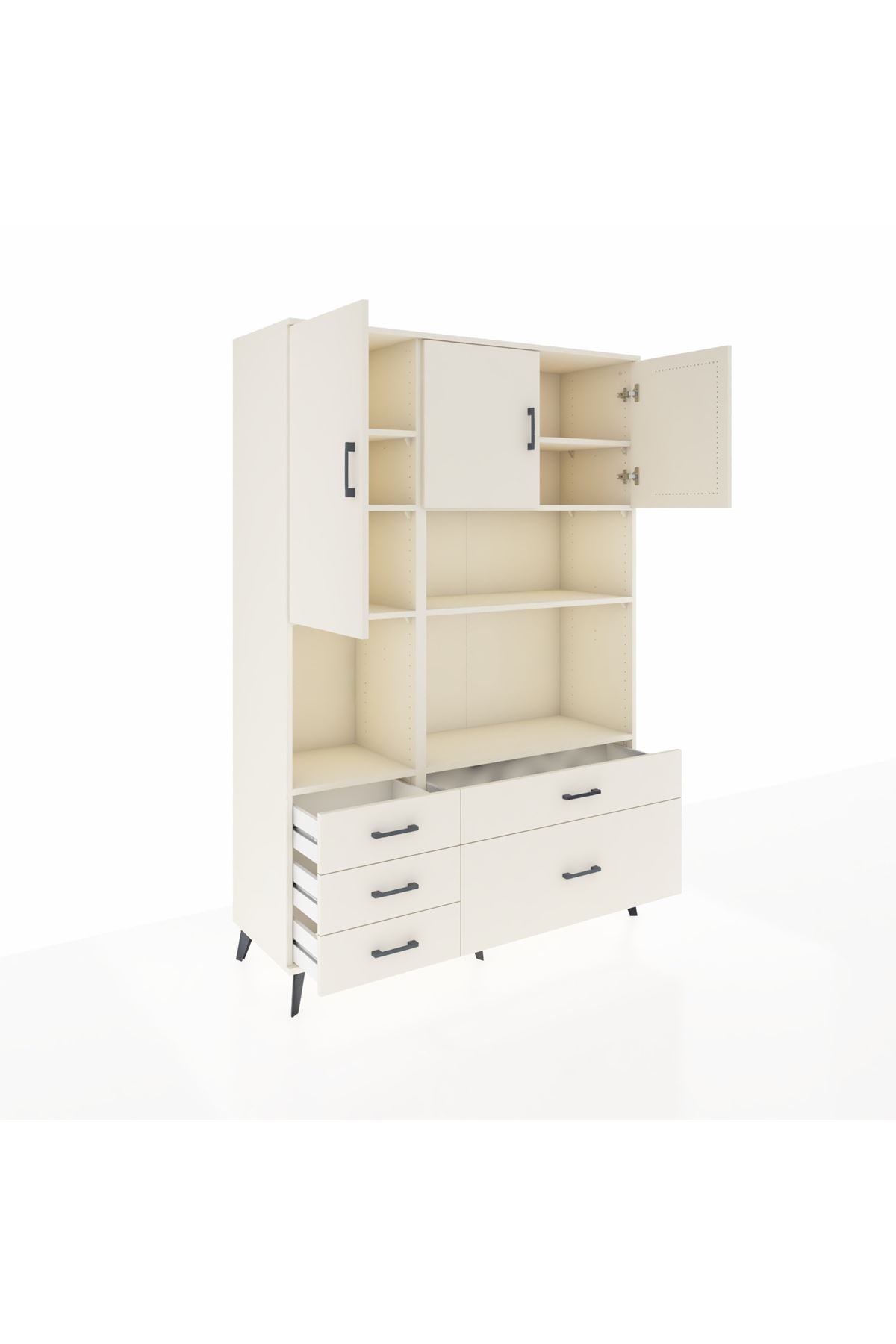 Hyperion Dolap 8 Raflı 5 Çekmeceli 3 Kapaklı 132x44x195 Aytaşı-Aytaşı/Aytaşı