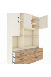 Hyperion Dolap 8 Raflı 5 Çekmeceli 3 Kapaklı 132x44x195 Aytaşı-Aytaşı/Çam