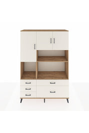 Hyperion Dolap 8 Raflı 5 Çekmeceli 3 Kapaklı 132x44x195 Çam-Aytaşı/Aytaşı