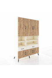 Hyperion Dolap 8 Raflı 2 Çekmeceli 6 Kapaklı 132x44x195 Aytaşı-Çam/Aytaşı