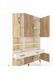 Hyperion Dolap 8 Raflı 2 Çekmeceli 6 Kapaklı 132x44x195 Aytaşı-Çam/Aytaşı