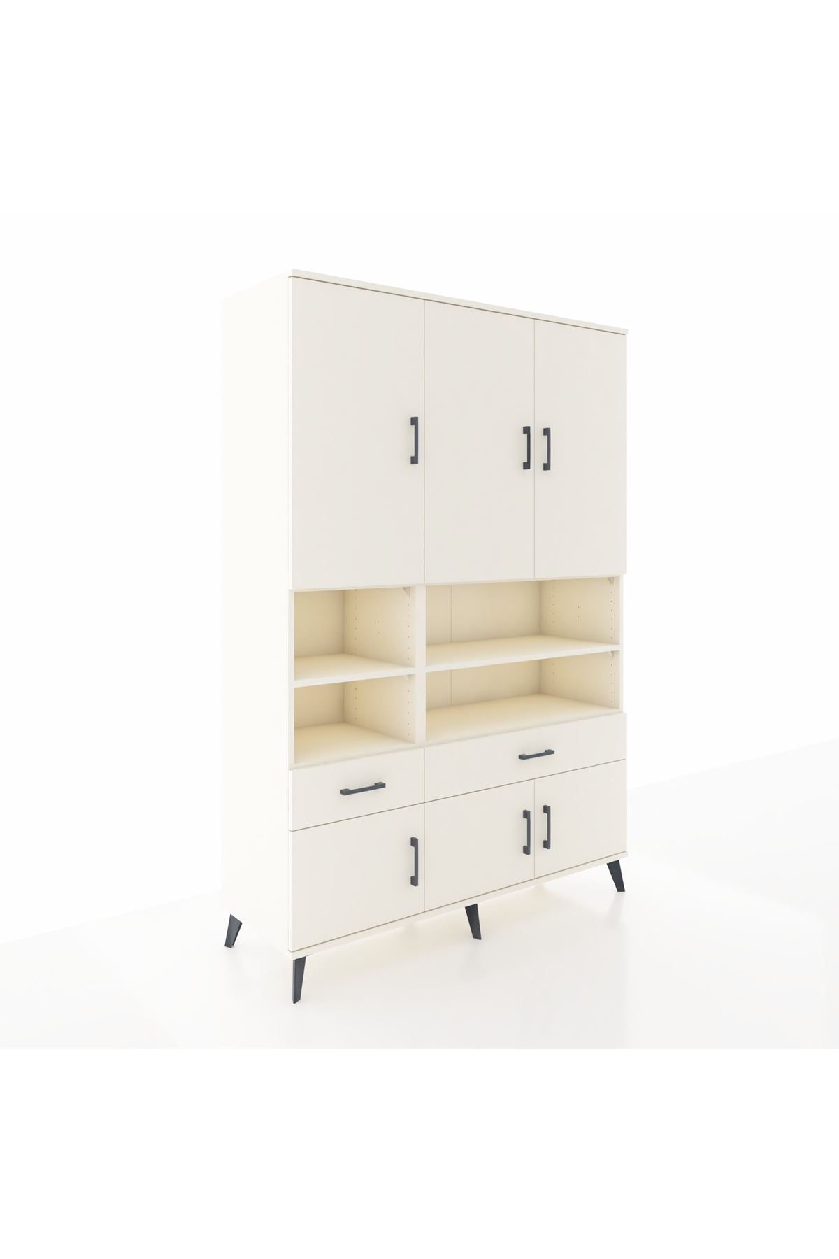 Hyperion Dolap 8 Raflı 2 Çekmeceli 6 Kapaklı 132x44x195 Aytaşı-Aytaşı/Aytaşı