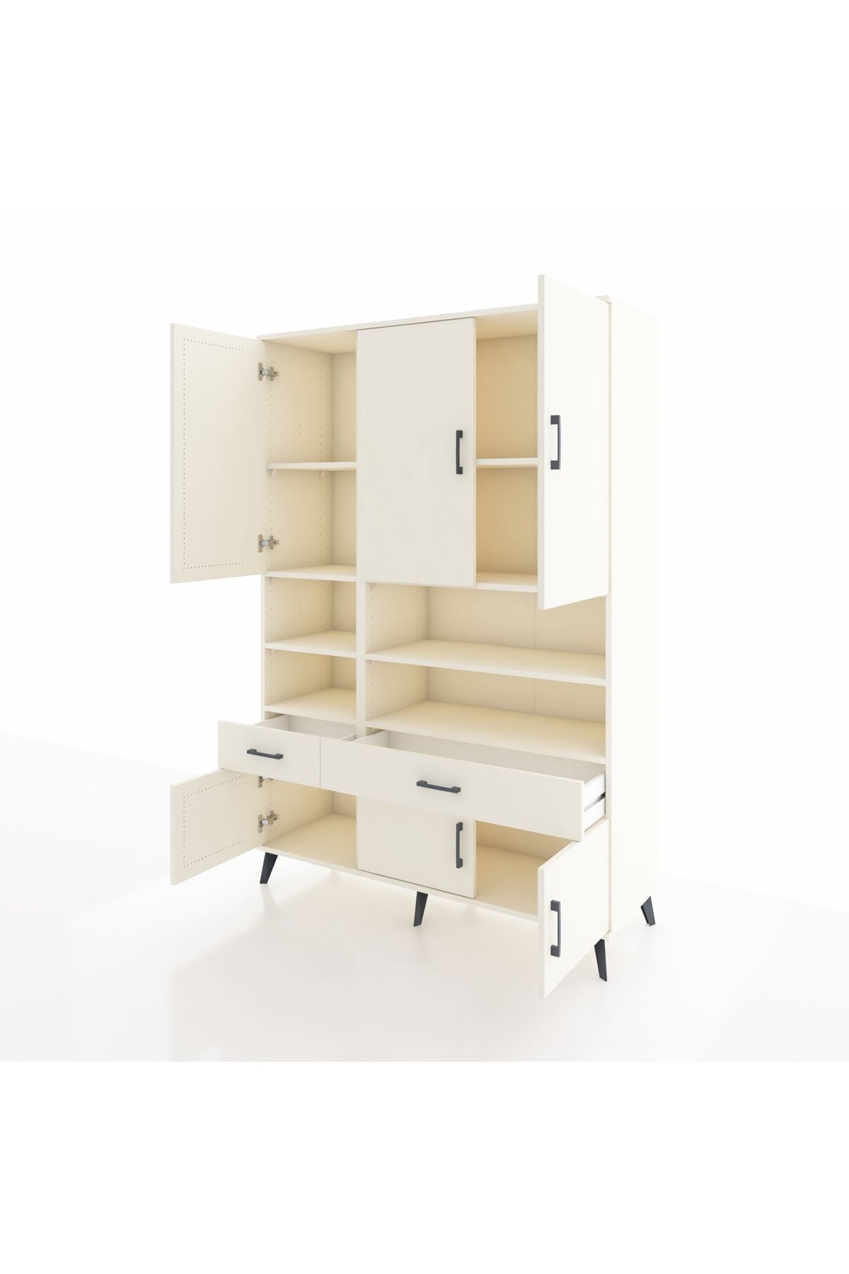 Hyperion Dolap 8 Raflı 2 Çekmeceli 6 Kapaklı 132x44x195 Aytaşı-Aytaşı/Aytaşı