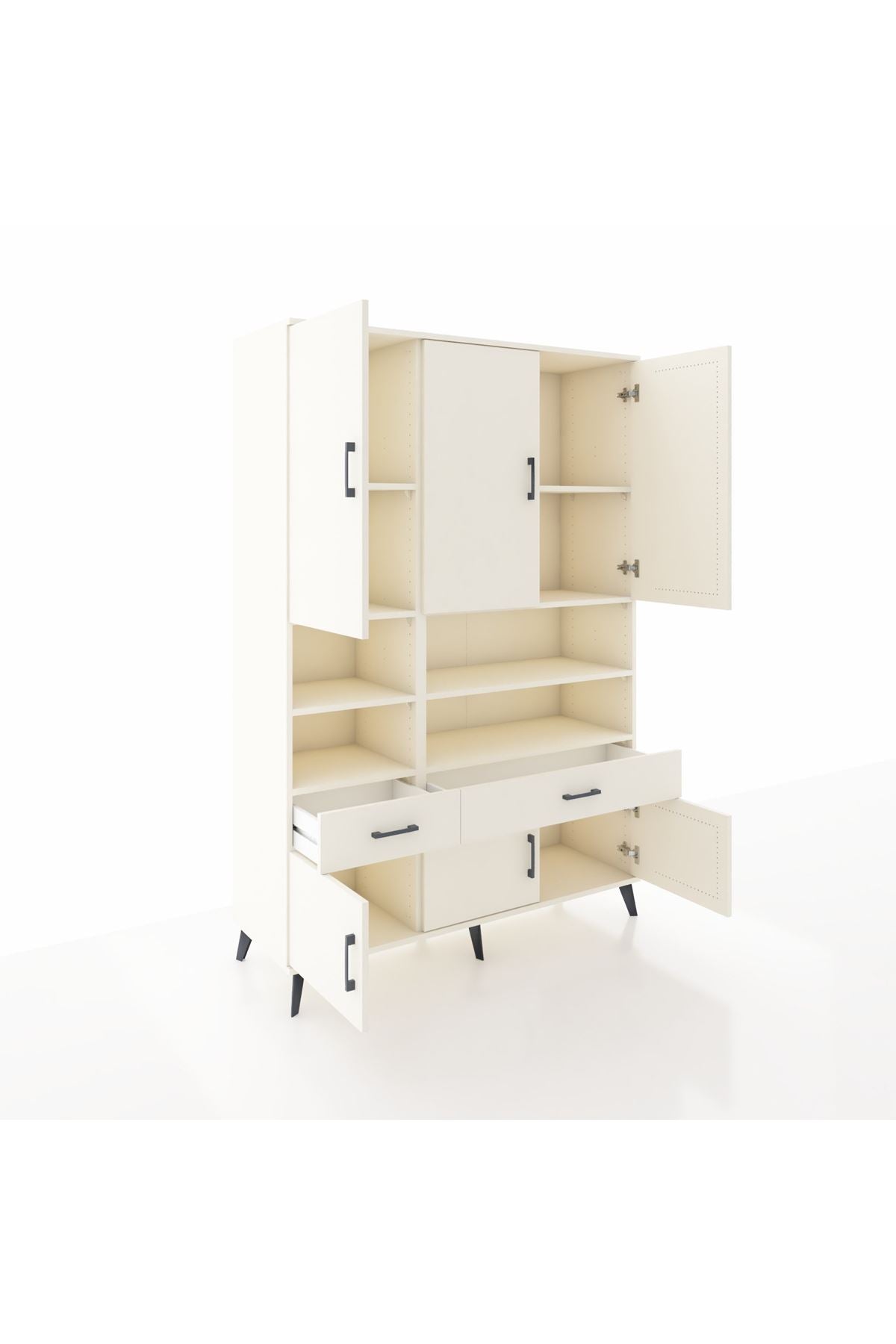 Hyperion Dolap 8 Raflı 2 Çekmeceli 6 Kapaklı 132x44x195 Aytaşı-Aytaşı/Aytaşı