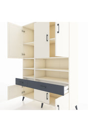 Hyperion Dolap 8 Raflı 2 Çekmeceli 6 Kapaklı 132x44x195 Aytaşı-Aytaşı/Antrasit