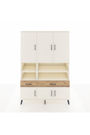 Hyperion Dolap 8 Raflı 2 Çekmeceli 6 Kapaklı 132x44x195 Aytaşı-Aytaşı/Çam