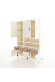 Hyperion Dolap 8 Raflı 2 Çekmeceli 6 Kapaklı 132x44x195 Aytaşı-Aytaşı/Çam