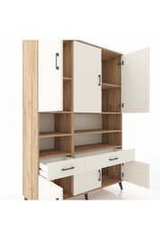 Hyperion Dolap 8 Raflı 2 Çekmeceli 6 Kapaklı 132x44x195 Çam-Aytaşı/Aytaşı