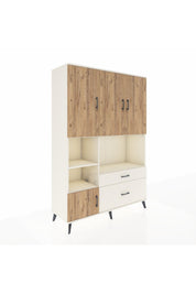 Hyperion Dolap 7 Raflı 2 Çekmeceli 5 Kapaklı 132x44x195 Aytaşı-Çam/Aytaşı