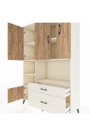 Hyperion Dolap 7 Raflı 2 Çekmeceli 5 Kapaklı 132x44x195 Aytaşı-Çam/Aytaşı