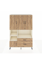 Hyperion Dolap 7 Raflı 2 Çekmeceli 5 Kapaklı 132x44x195 Aytaşı-Çam/Çam