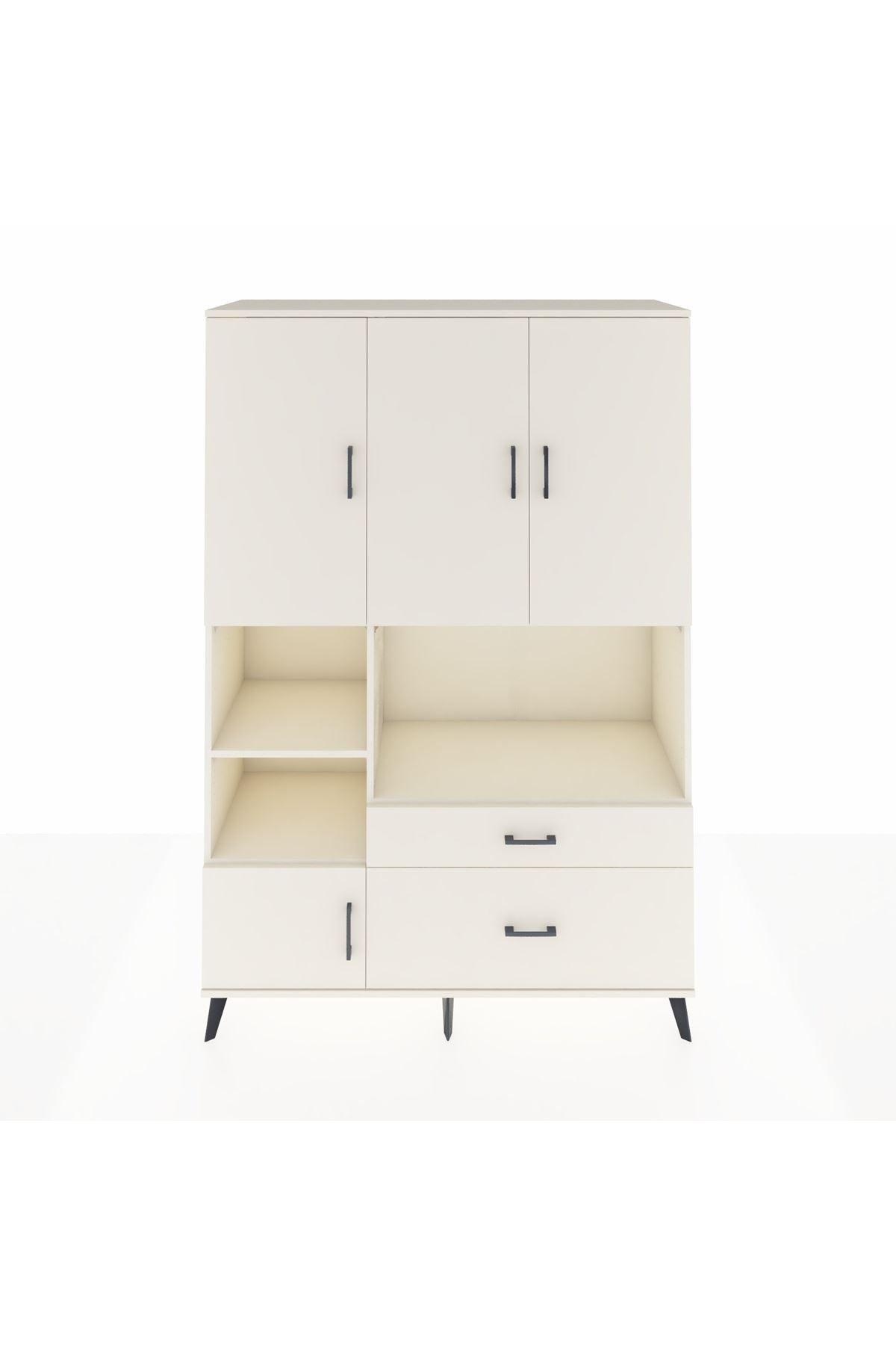 Hyperion Dolap 7 Raflı 2 Çekmeceli 5 Kapaklı 132x44x195 Aytaşı-Aytaşı/Aytaşı