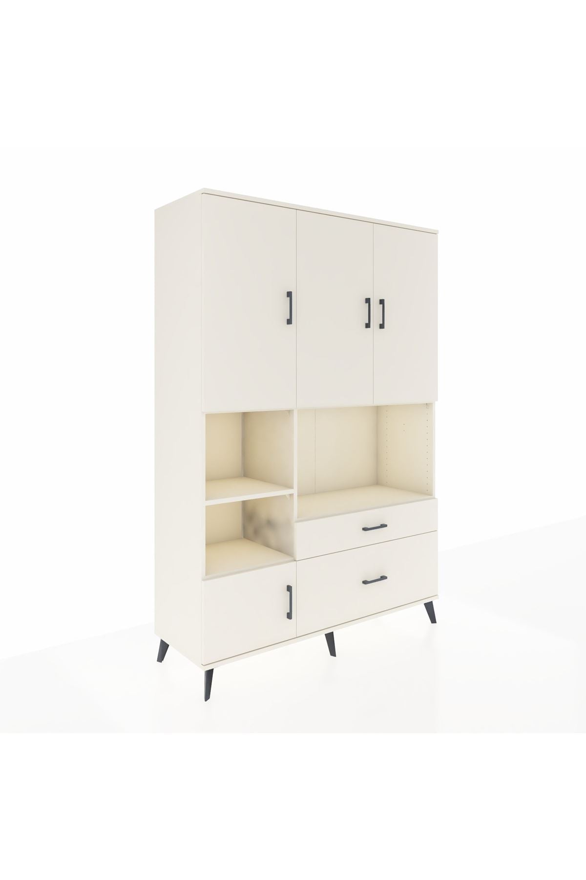 Hyperion Dolap 7 Raflı 2 Çekmeceli 5 Kapaklı 132x44x195 Aytaşı-Aytaşı/Aytaşı