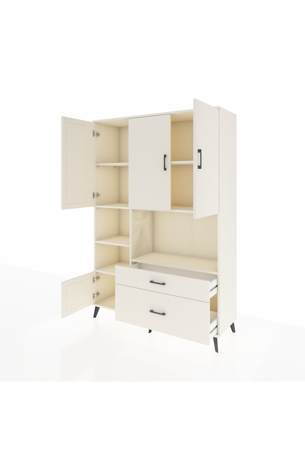 Hyperion Dolap 7 Raflı 2 Çekmeceli 5 Kapaklı 132x44x195 Aytaşı-Aytaşı/Aytaşı