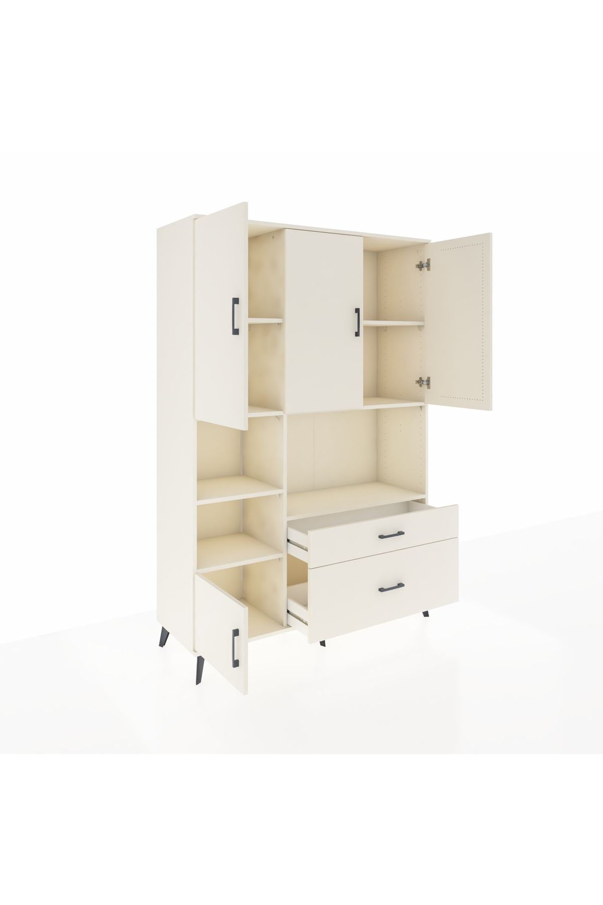 Hyperion Dolap 7 Raflı 2 Çekmeceli 5 Kapaklı 132x44x195 Aytaşı-Aytaşı/Aytaşı