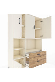 Hyperion Dolap 7 Raflı 2 Çekmeceli 5 Kapaklı 132x44x195 Aytaşı-Aytaşı/Çam