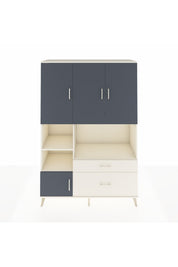 Hyperion Dolap 7 Raflı 2 Çekmeceli 5 Kapaklı 132x44x195 Aytaşı-Antrasit/Aytaşı