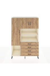 Hyperion Dolap 7 Raflı 4 Çekmeceli 3 Kapaklı 132x44x195 Aytaşı-Çam/Çam