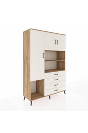 Hyperion Dolap 7 Raflı 4 Çekmeceli 3 Kapaklı 132x44x195 Çam-Aytaşı/Aytaşı