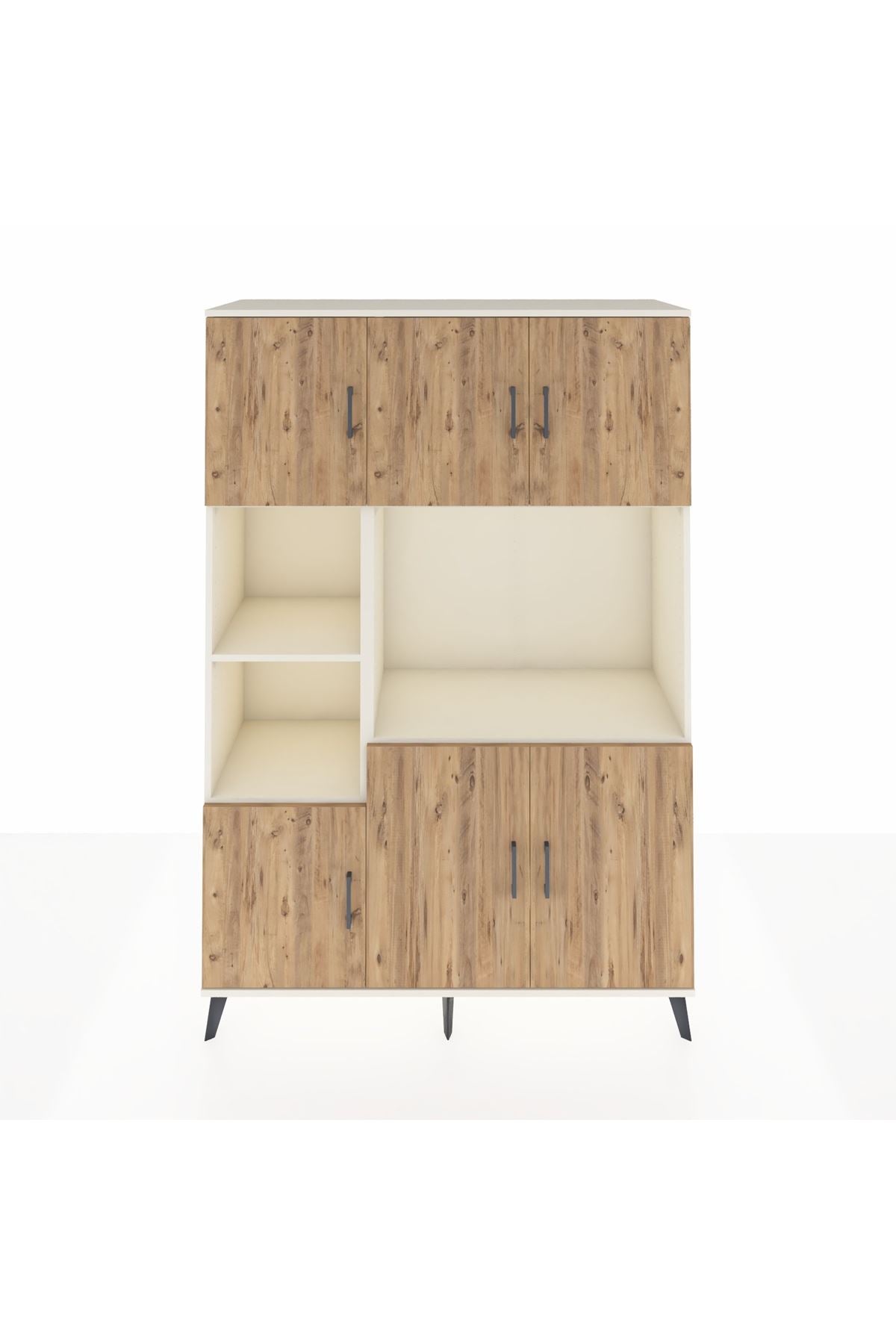 Hyperion Dolap 9 Raflı 6 Kapaklı 132x44x195 Aytaşı-Çam/Aytaşı