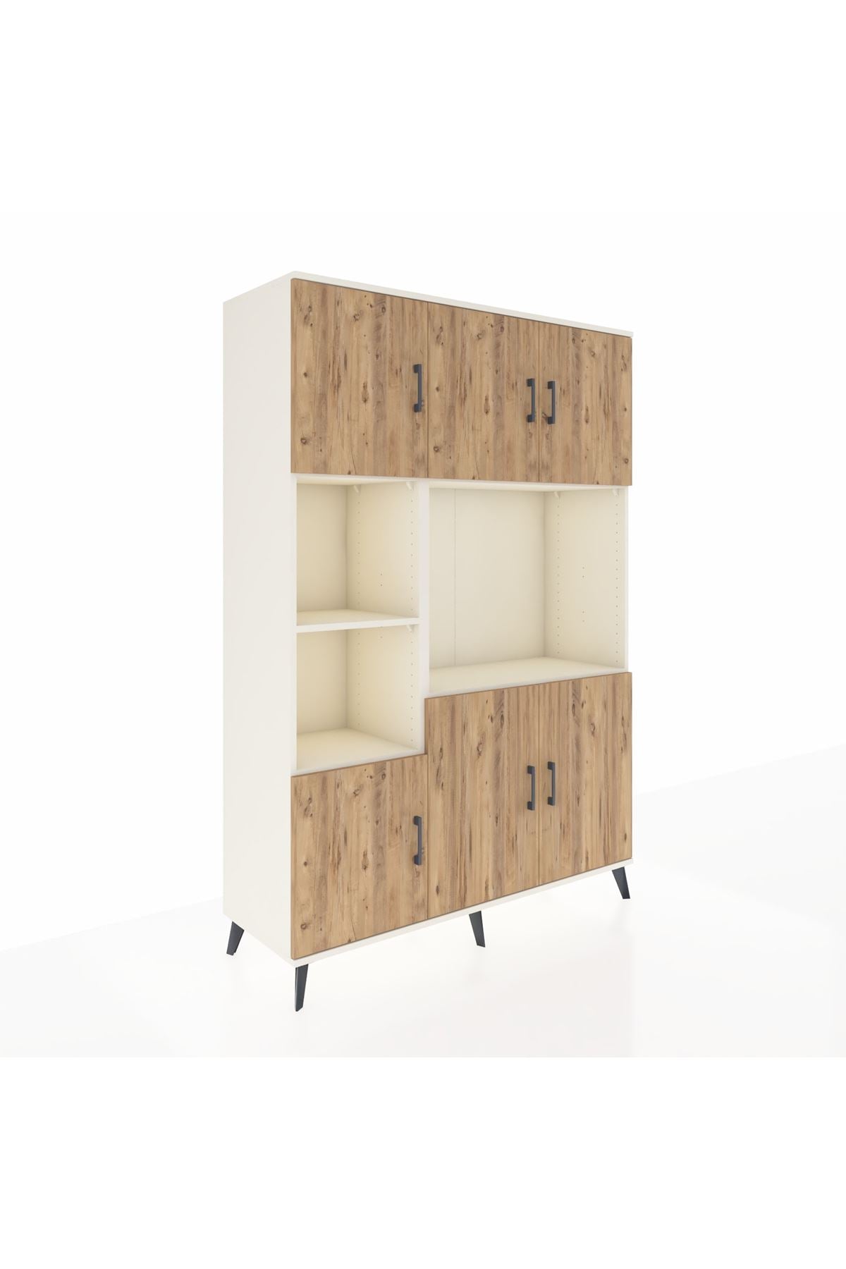 Hyperion Dolap 9 Raflı 6 Kapaklı 132x44x195 Aytaşı-Çam/Aytaşı