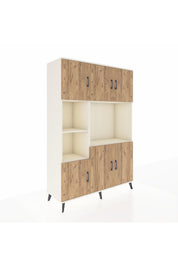 Hyperion Dolap 9 Raflı 6 Kapaklı 132x44x195 Aytaşı-Çam/Aytaşı