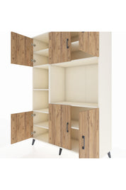 Hyperion Dolap 9 Raflı 6 Kapaklı 132x44x195 Aytaşı-Çam/Aytaşı