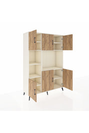 Hyperion Dolap 9 Raflı 6 Kapaklı 132x44x195 Aytaşı-Çam/Aytaşı