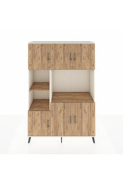 Hyperion Dolap 9 Raflı 6 Kapaklı 132x44x195 Aytaşı-Çam/Çam