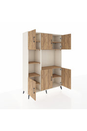 Hyperion Dolap 9 Raflı 6 Kapaklı 132x44x195 Aytaşı-Çam/Çam