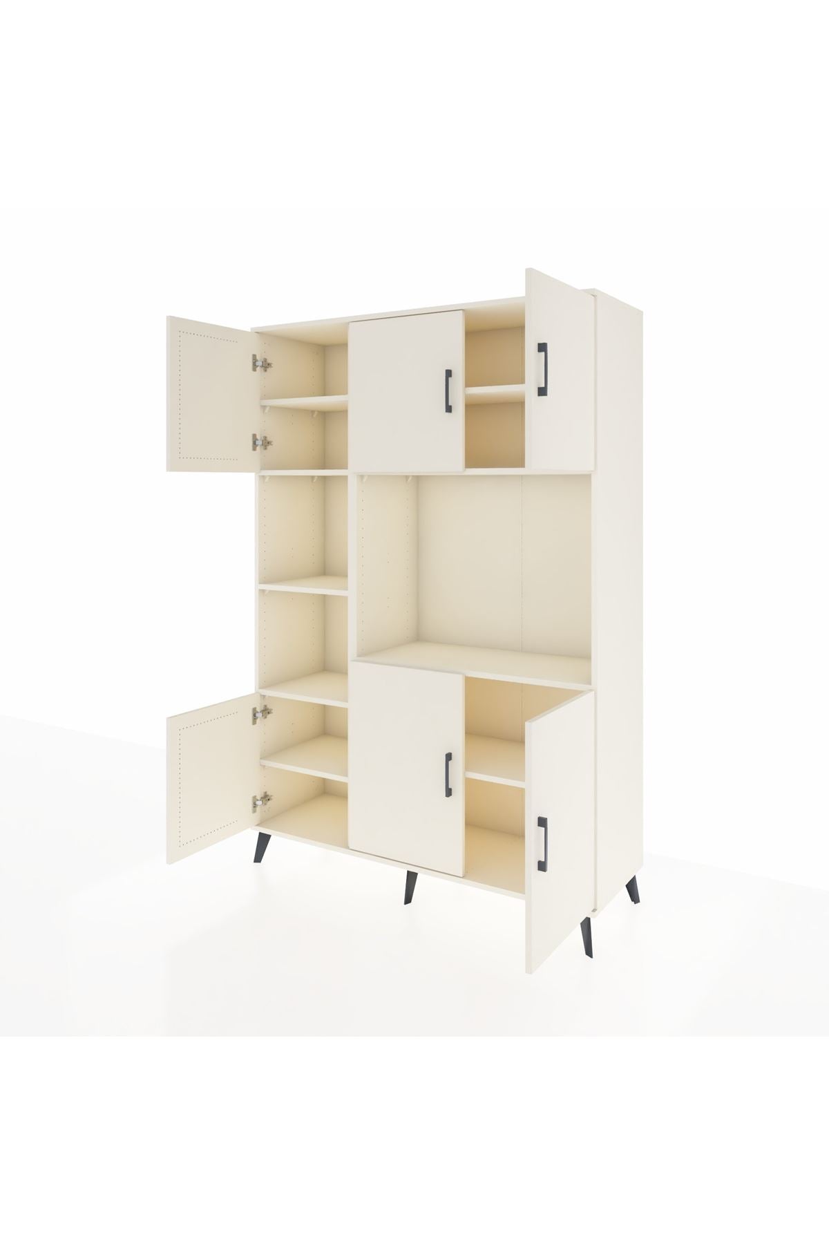 Hyperion Dolap 9 Raflı 6 Kapaklı 132x44x195 Aytaşı-Aytaşı/Aytaşı