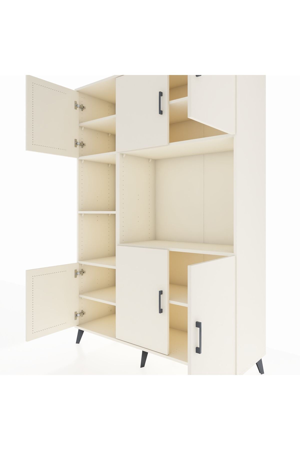 Hyperion Dolap 9 Raflı 6 Kapaklı 132x44x195 Aytaşı-Aytaşı/Aytaşı