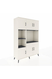 Hyperion Dolap 9 Raflı 6 Kapaklı 132x44x195 Aytaşı-Aytaşı/Antrasit