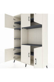 Hyperion Dolap 9 Raflı 6 Kapaklı 132x44x195 Aytaşı-Aytaşı/Antrasit