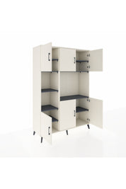 Hyperion Dolap 9 Raflı 6 Kapaklı 132x44x195 Aytaşı-Aytaşı/Antrasit