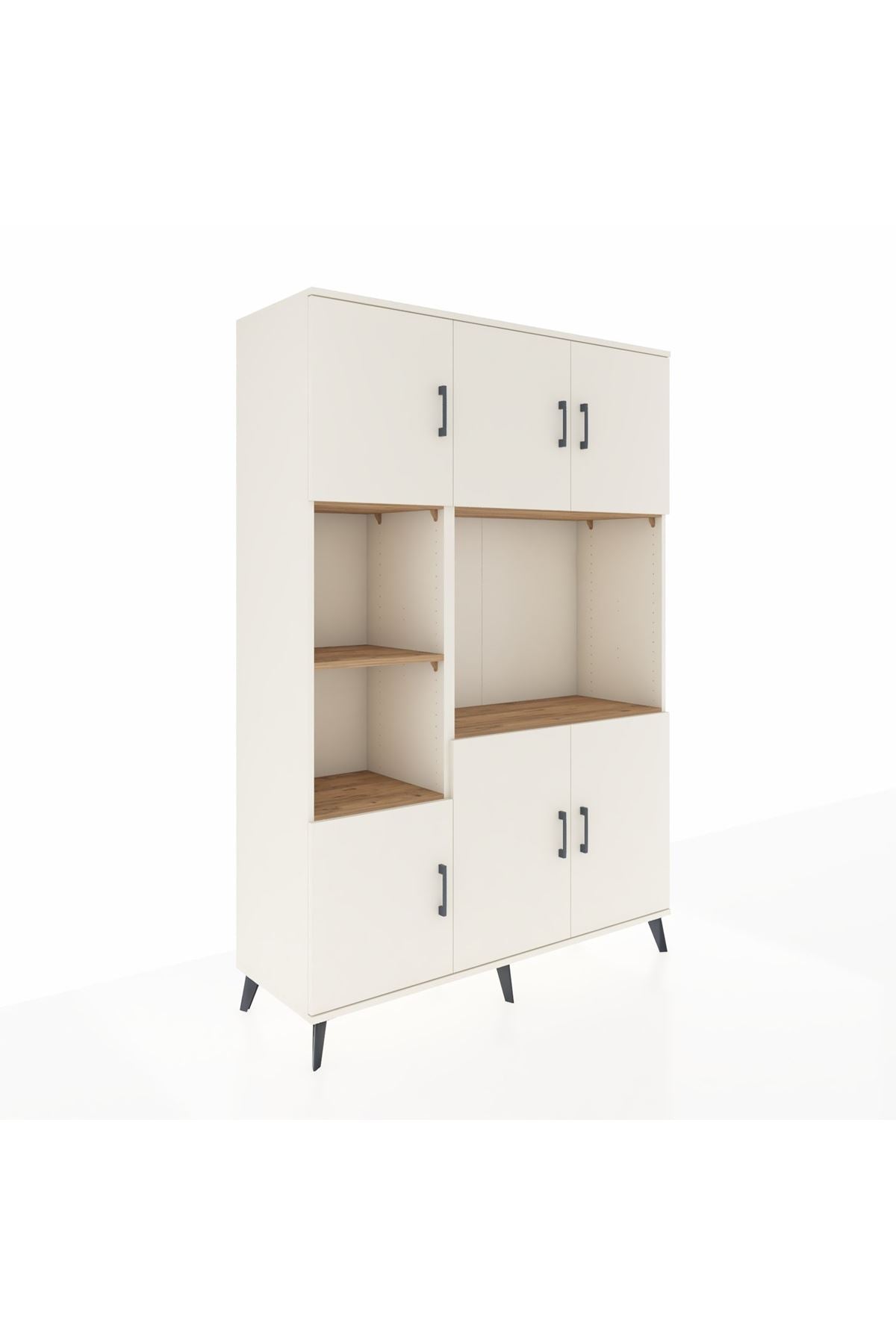 Hyperion Dolap 9 Raflı 6 Kapaklı 132x44x195 Aytaşı-Aytaşı/Çam